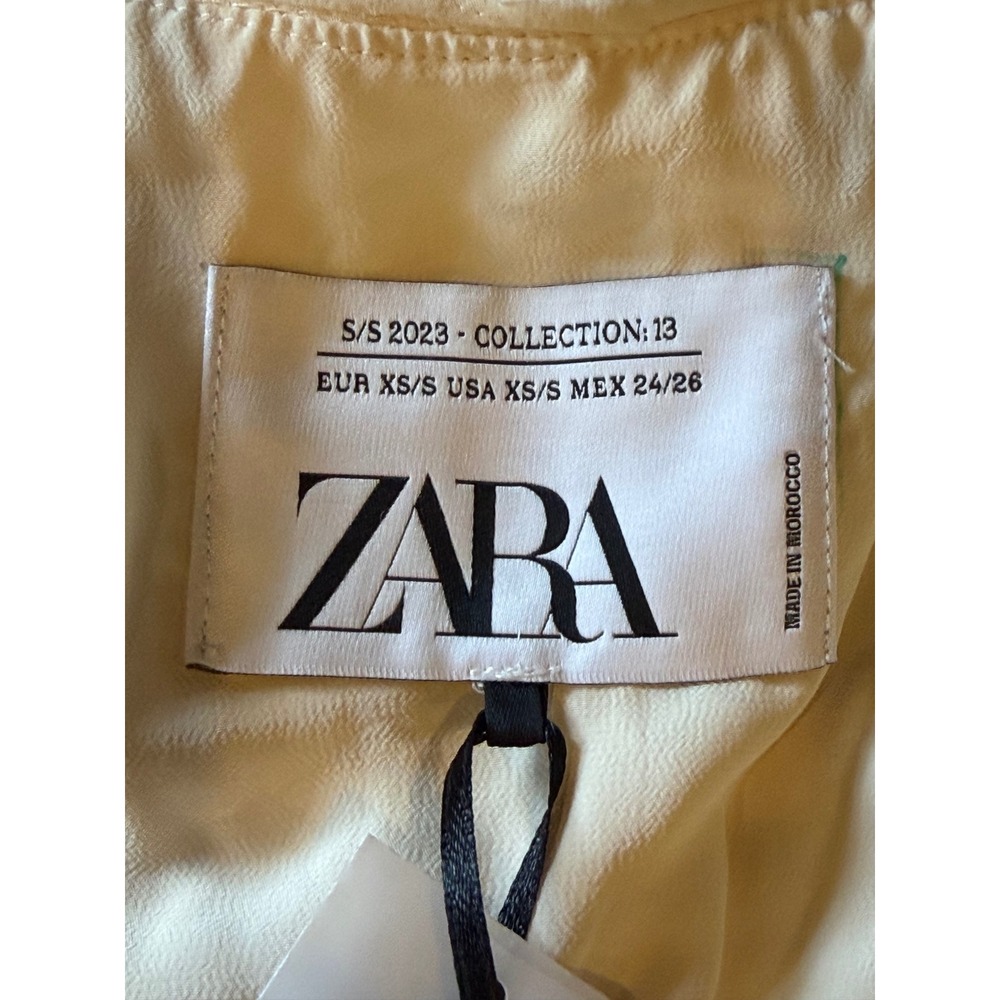 Zara Patchwork Waist Coat Vest Women XS Beige NWT Limited Edition Collection - Picture 8 of 9